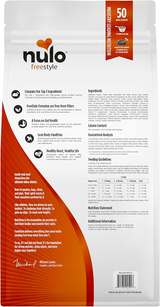 Nulo FreeStyle Cat & Kitten Grain-Free Chicken & Cod – 5 LB