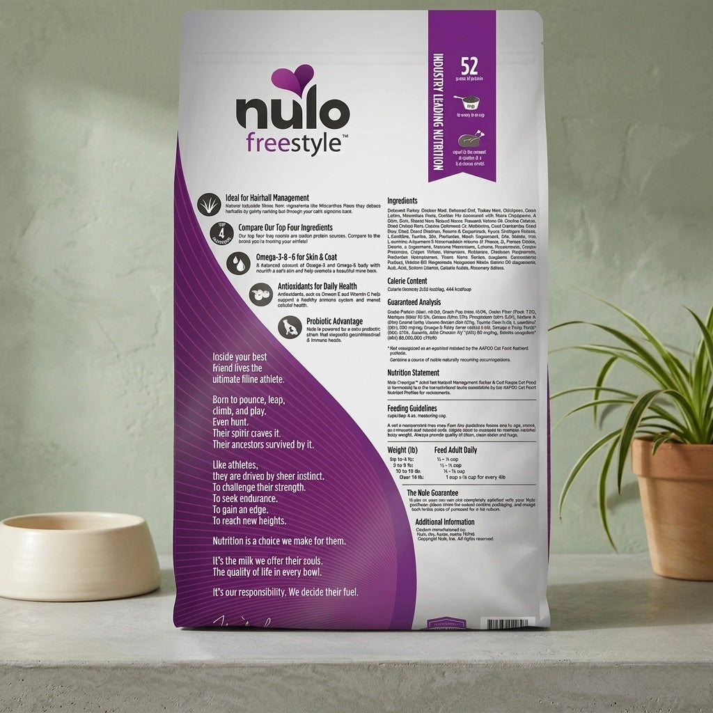 Nulo FreeStyle Adult Cat Hairball Management Turkey & Cod 5LB Bag