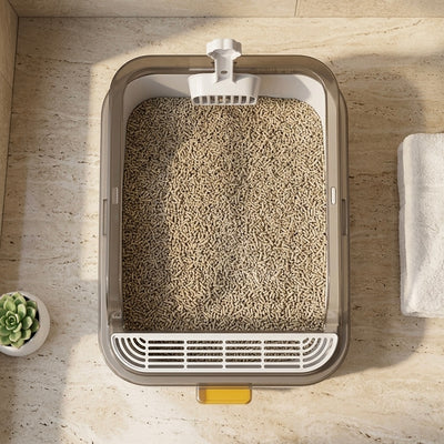 Cozy Paws Open Cat Litter Tray with Litter Scoop