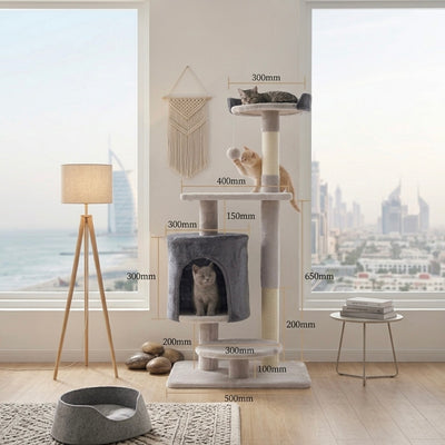 Cozy Paws Cat Tower Grey