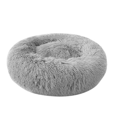 Coco Kindi™ Soft Plush Round Bed – Grey