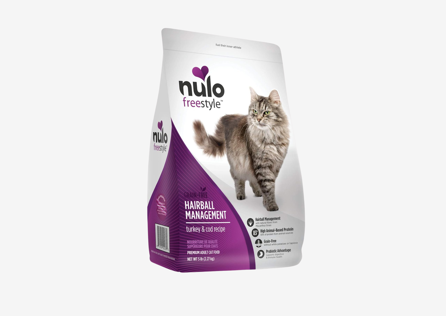 Nulo FreeStyle Adult Cat Hairball Management Turkey & Cod 5LB Bag